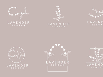 Lavender Logo Elegant Purple Flower Plant Illustration preview picture