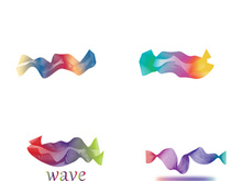 Wave line vector color background illustration