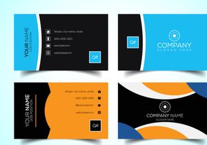 10 Double-sided creative and modern business card template. Vector illustration