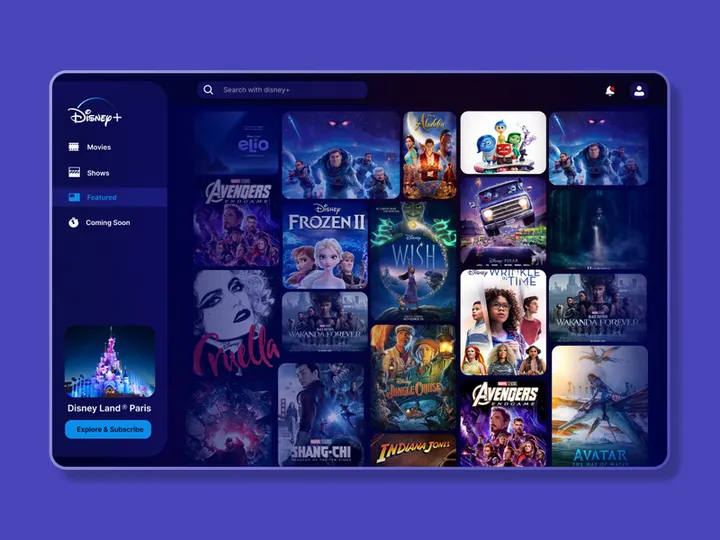 Disney+ Web ui design challenge