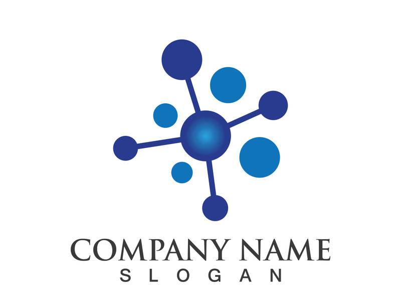 Molecule symbol logo template vector illustration design