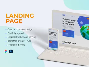 Landing Page For Creating Studio Figma Adn Photoshop preview picture