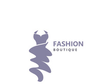 Dress woman logo design beauty fashion for boutique shop vector template vector
