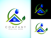 House Cleaning Service Logo Design Template, Cleaning company logo sign symbol.