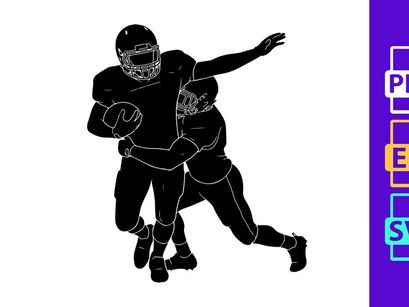 American football tackle player action
