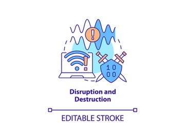 Disruption and destruction concept icon preview picture