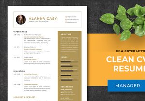 Clean CV Resume Template - Manager