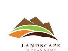 Mountain Nature Landscape Logo design Template Illustration
