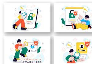 10 Cybersecurity Awareness Campaign Illustration
