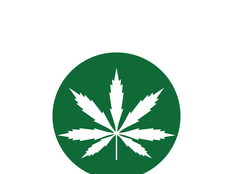 Canabis leaf logo and symbol vector