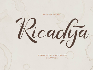 Ricadya | Handwriting Font preview picture