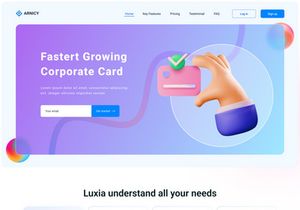 Financial web Landing Page UI