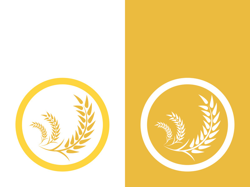 Wheat logo vector icon illustration design