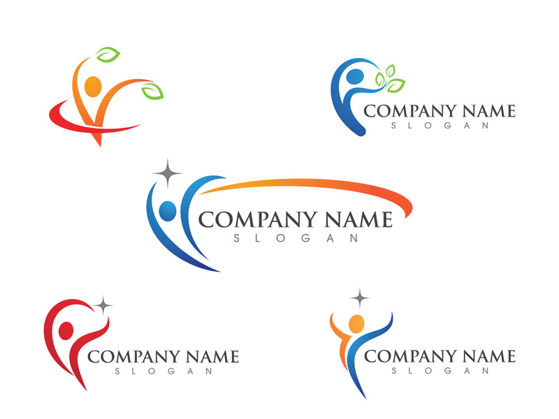 Human character logo sign