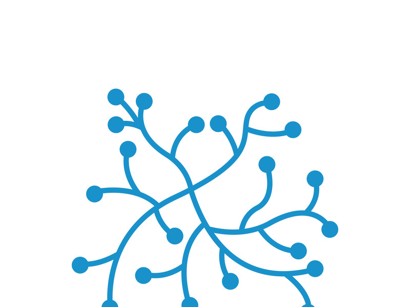 Neuron logo icon design template flat vector