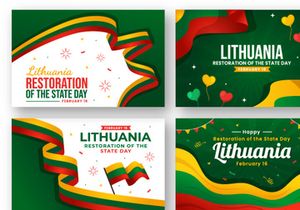 16 Lithuania Restoration of the State Day Illustration