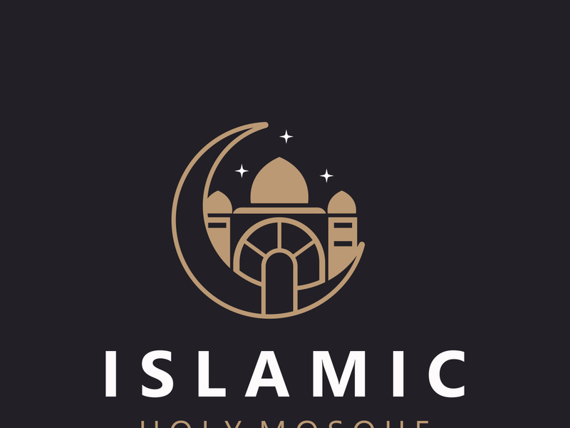 Islamic Mosque Logo design, template Islamic, Islamic Day Ramadan vector graphic