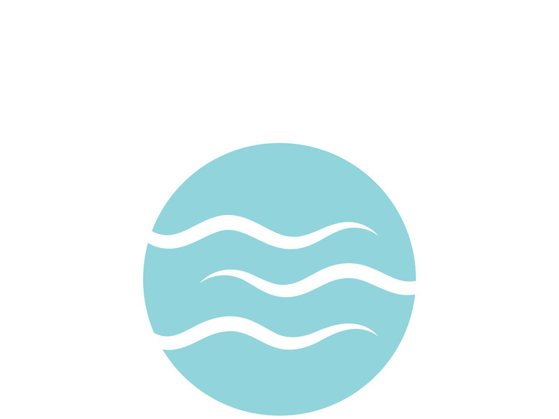 Water wave icon vector illustration design logo