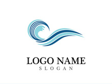 Wave beach vector illustration design logo