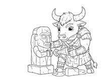 Mayan warrior with totem vector illustration flat design