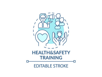 Training of safety and health concept icon preview picture