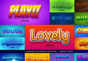 25 in 1 Bundle Simply Text Effect Style