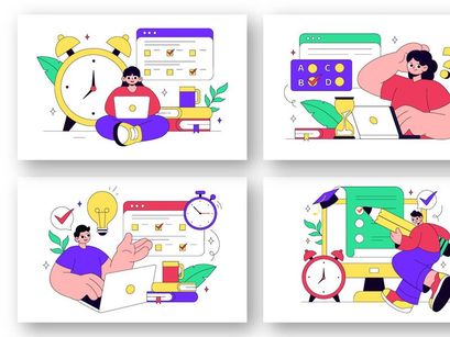 10 Online Test Vector Illustration