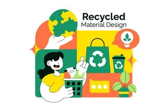 10 Recycled Material Design Illustration