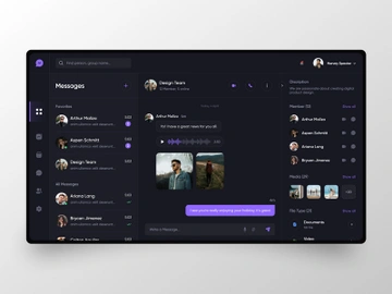 Messenger Dashboard Web App UI Kit preview picture