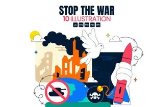 10 Stop The War Peace Illustration