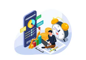 Set of Isometric Time Management Illustration v2
