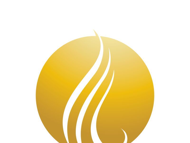 Elegant Wavy Hair Salon Logo Template