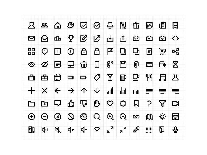 108 Geometric Line Icons