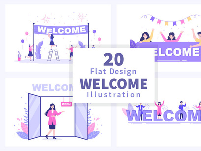 20 Welcome Vector Illustration