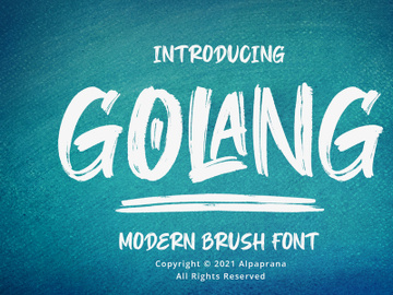 Golang - Modern Brush Font preview picture