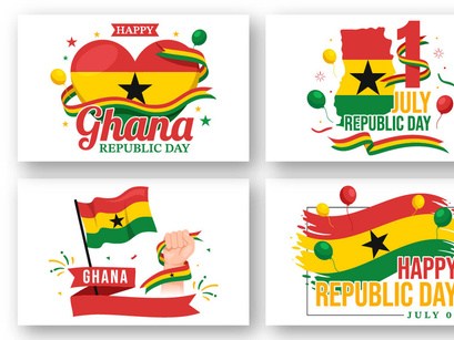 14 Happy Ghana Republic Day Illustration