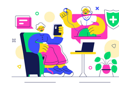 10 Telehealth Consultation Service Illustration