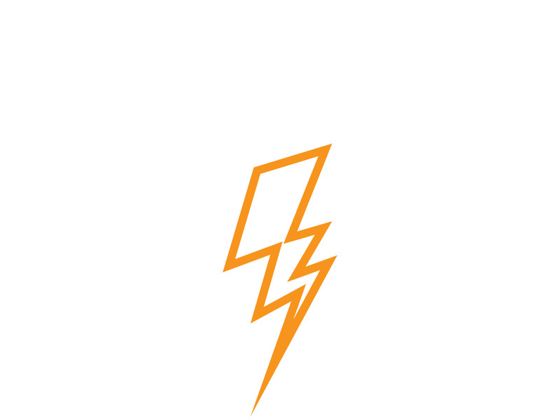 Lightning bolt flash thunderbolt icons vector