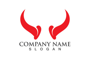 Devil horn vector icon logo design illustration template preview picture