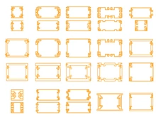 Chinese frame background gold vector