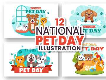 12 National Pet Day Illustration preview picture