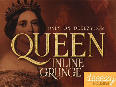 Queen Inline Grunge - Free Font