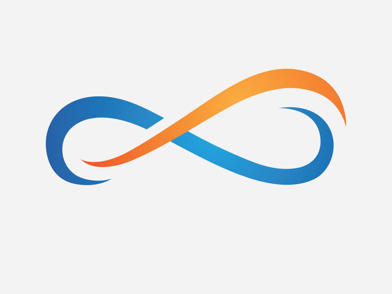 Infinity icon, vector template design