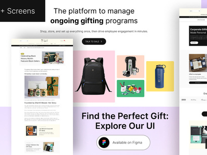 Gift Service Website UI kit | Figma Design