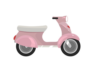 Scooter flat color vector object preview picture