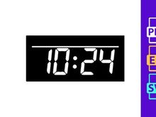 Digital clock display showing the time 10 24 in white on a black background