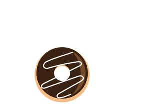 Vector donut logo template. Sweet Tasty Donut . dessert sign  illustration. for cafe  restaurant  stall. Grab and go concept.