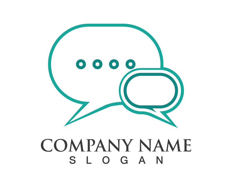 message bubble logo and symbol speech icon illustration