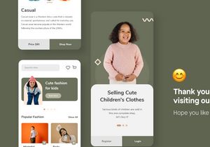 Children Clothing Store Mobile App UI Kit