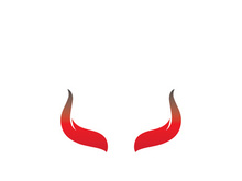 Devil horn Vector icon design illustration Template